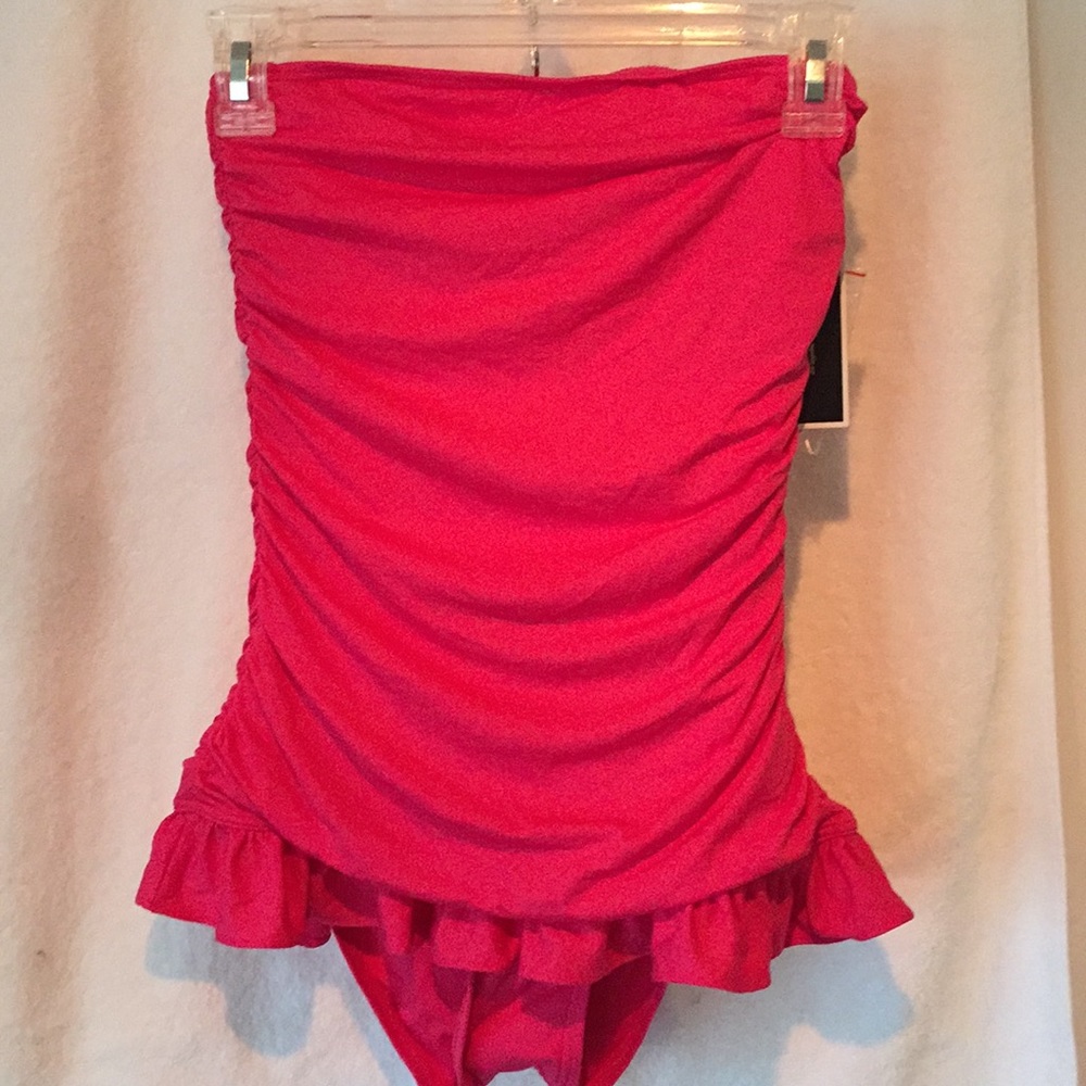 NWT Juicy Couture bright pink one piece swimsuit